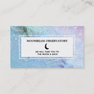 *~* Luna Pastel Moon Lunar Surface Business Card