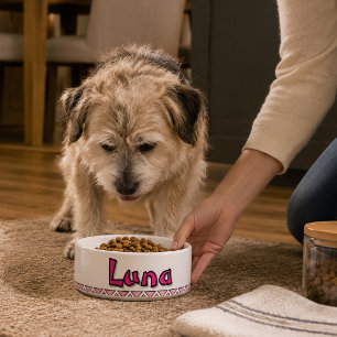 "LUNA" - PERSONALIZED CERAMIC PET BOWL