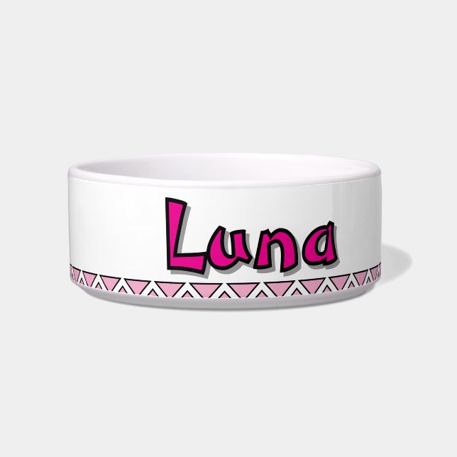 "LUNA" - PERSONALIZED CERAMIC PET BOWL (Left)