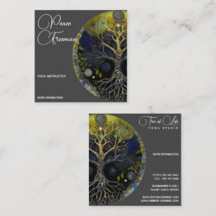 Luna Rising   Tree of Life Square Business Card