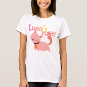 Luna’s Mom Cute Cat Lover Gift Personalized Cat T-Shirt