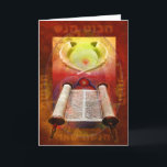 Luna Torah Holiday Card<br><div class="desc">greeting card with Jewish symbolism</div>
