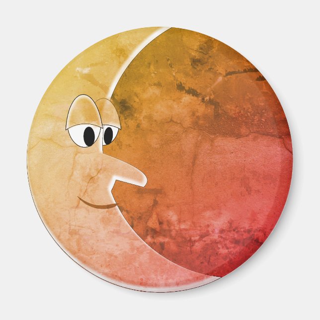 Luna Vintage Moon Drawing Magnet (Front)