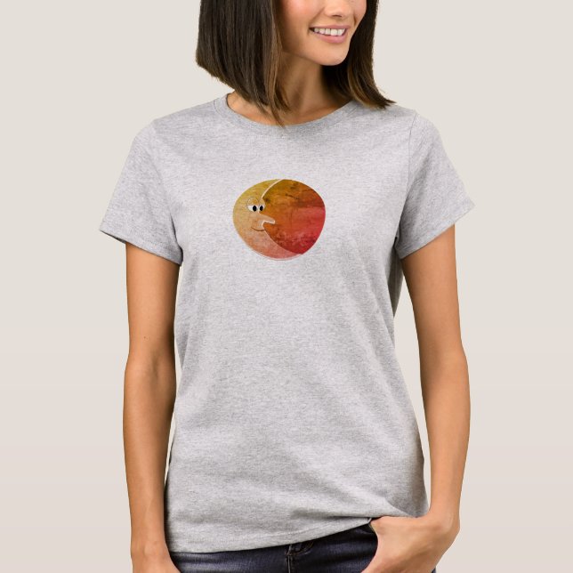Luna Vintage Moon Drawing T-Shirt (Front)
