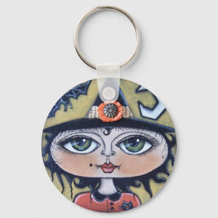 Luna Witch Halloween Keychain