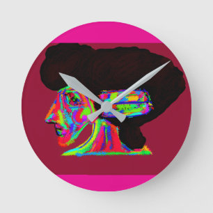 Luna Wolfwoman Round Clock