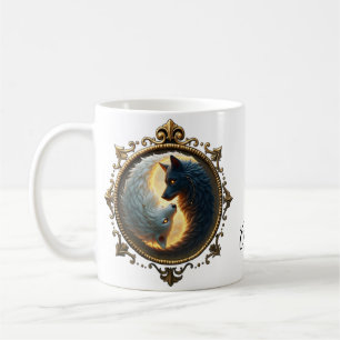 Lunar Balance – Where Shadows Embrace the Light. Coffee Mug