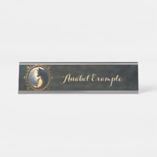 Lunar Balance – Where Shadows Embrace the Light. Desk Name Plate