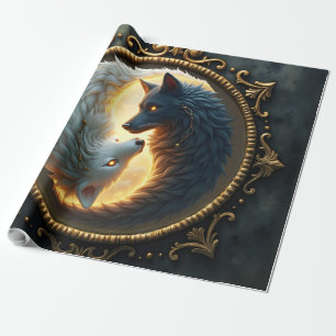 Lunar Balance – Where Shadows Embrace the Light. Wrapping Paper