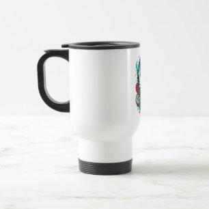 Lunar Blossom Reverie Turquoise Moonchild Crimson  Travel Mug