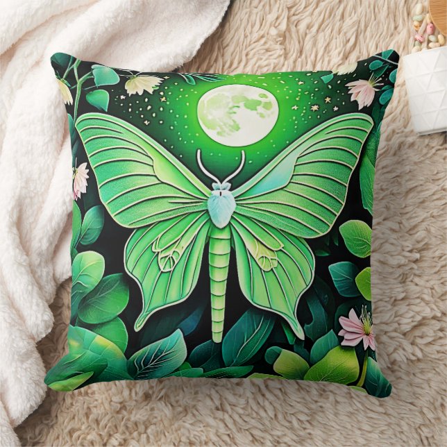 Lunar Butterfly Bloom Design Cushion (Blanket)