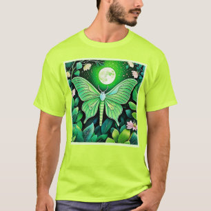 Lunar Butterfly Bloom Design T-Shirt