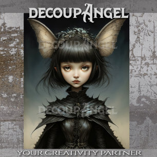 Lunar Butterfly Maiden Decoupage Tissue Paper