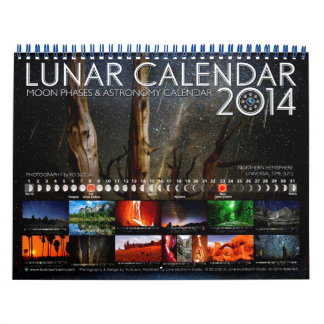 Lunar Calendar 2014 Astronomy Wall Calendar B