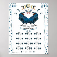 LUNAR CALENDAR 2023, Crow Moon, Wicca Witch Moon 