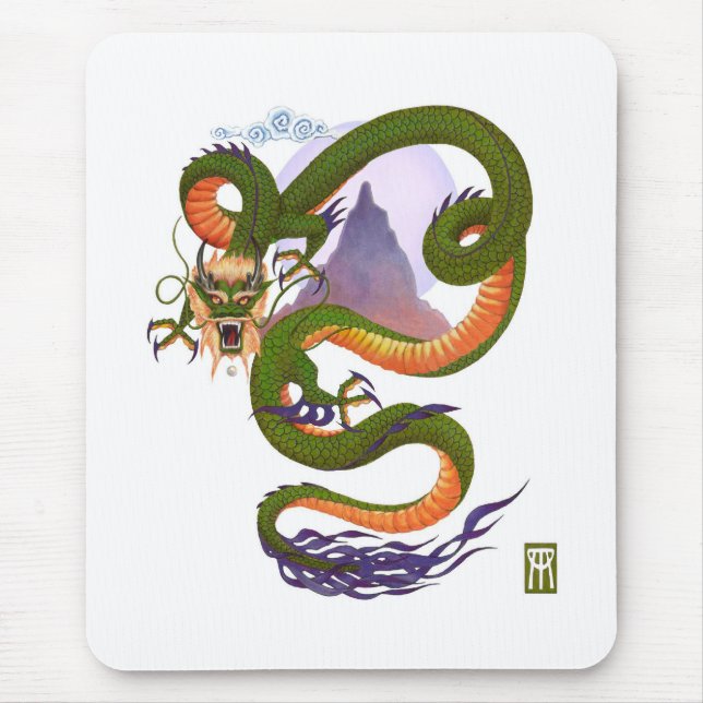 Lunar Chinese Dragon Mouse Mat (Front)