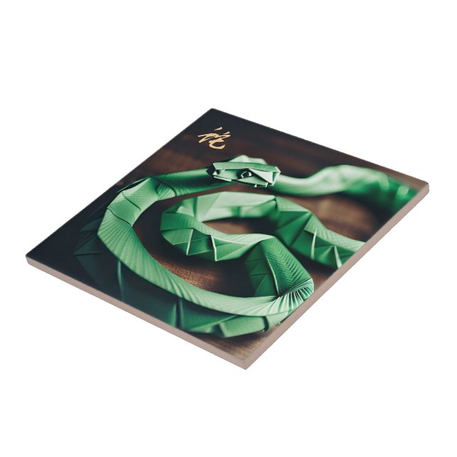 Lunar Chinese New Year Snake 2025 Birthday CT2 Tile (Side)