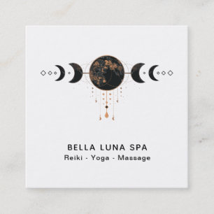 *~* Lunar Cosmic Moon Universe Shaman Moons Square Business Card