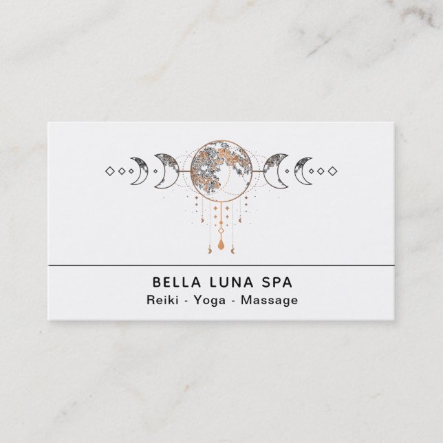 *~* Lunar Cosmos Moon Moons Universe Shaman Business Card (Front)