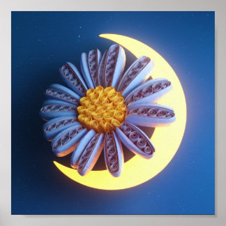 Lunar Daisy Poster