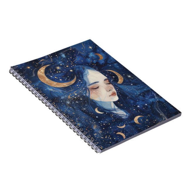 Lunar Dreamscape Spiral Journal (Right Side)