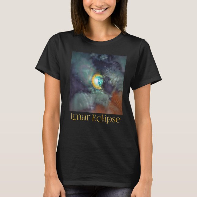 Lunar Eclipse Full Moon Night Sky T-Shirt (Front)