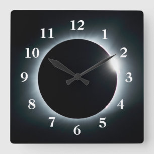 Lunar Eclipse Images Pics of Lunar Eclipse Photo Square Wall Clock