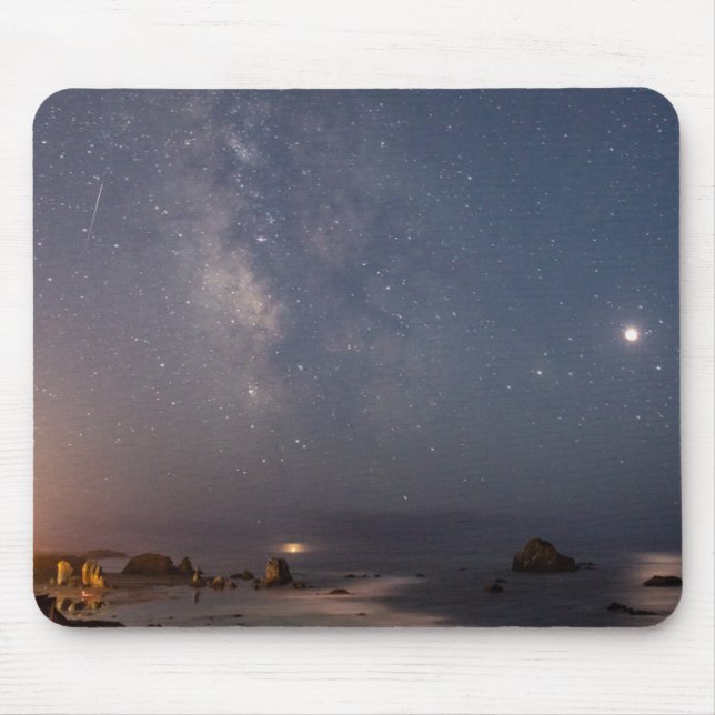 Lunar Eclipse & Milky Way | Bandon Beach Oregon Mouse Mat (Front)