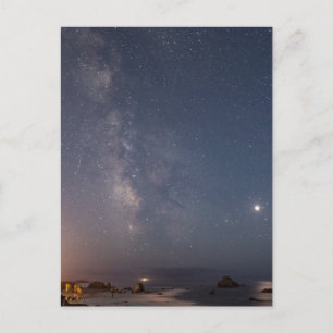 Lunar Eclipse & Milky Way Bandon Beach Oregon Postcard