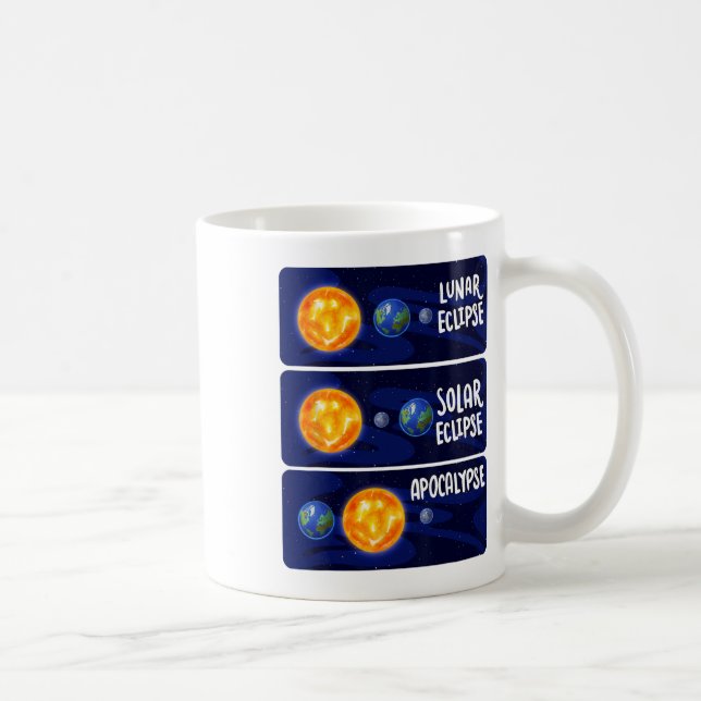 Lunar Eclipse Solar Apocalypse Astrology Science M Coffee Mug (Right)