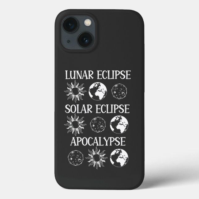 Lunar Eclipse Solar Eclipse Apocalypse Funny Space Case-Mate iPhone Case (Back)