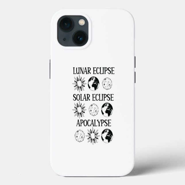 Lunar Eclipse Solar Eclipse Apocalypse Funny Space Case-Mate iPhone Case (Back)