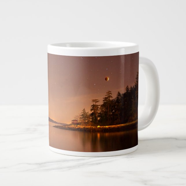 Lunar Eclipse | Victoria, British Columbia Large Coffee Mug (Front Right)
