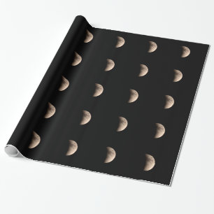 Lunar Eclipse with Craters Wrapping Paper