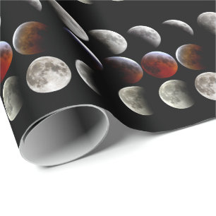 Lunar eclipse wrapping paper
