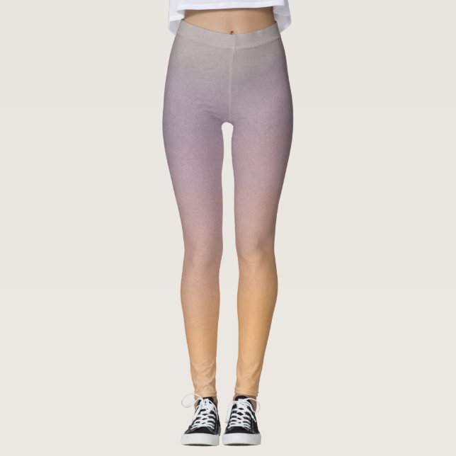 Lunar Fade – Celestial Glow Gradient Leggings (Front)