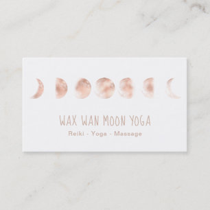 *~* Lunar Full Wax Wan ROSE GOLD Moon Phases Business Card