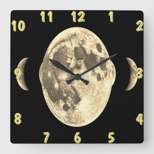 Lunar Glow Wall Clock – Cosmic Wall Art