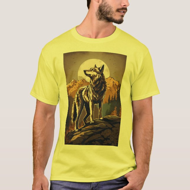 Lunar Howl: Wolf T-Shirt (Front)