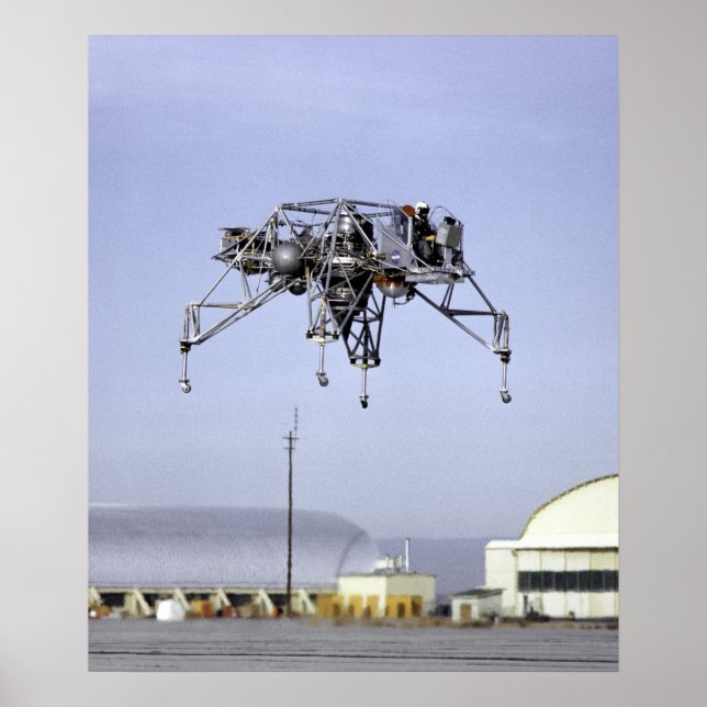 Lunar Landing Research Vehicle in Flight Poster (Front)