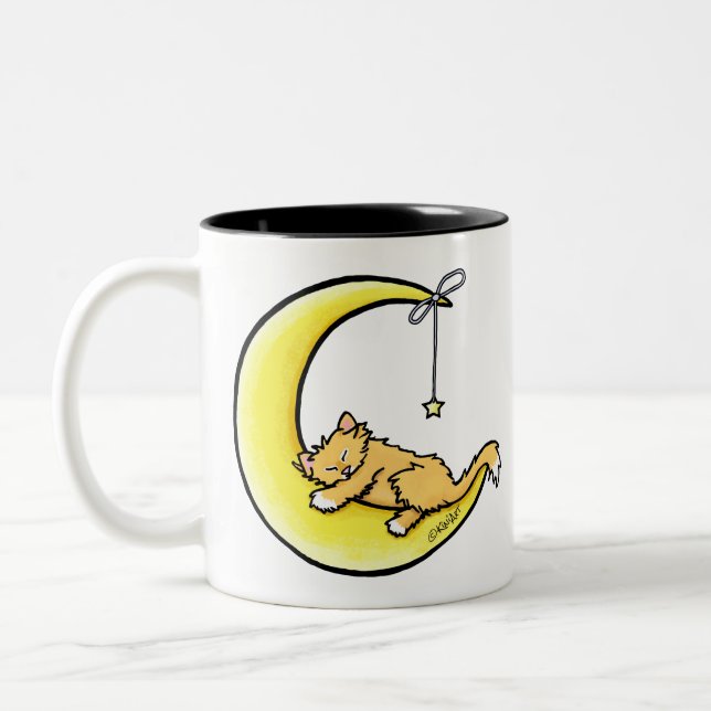 Lunar Love Orange Cat Mug (Left)