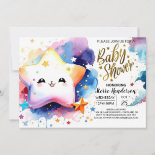 Lunar Love's Lullaby Baby Shower Invitation
