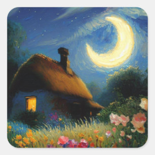 Lunar Lullaby Square Sticker