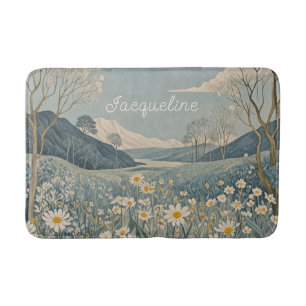 Lunar Meadow Personalised Bath Mat