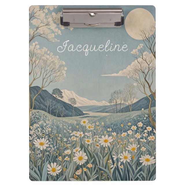 Lunar Meadow Personalised  Clipboard (Front)