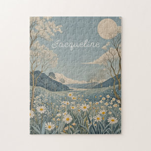 Lunar Meadow Personalised  Jigsaw Puzzle
