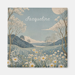 Lunar Meadow Personalised Magnet
