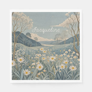 Lunar Meadow Personalised Napkin