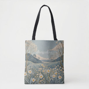 Lunar Meadow Personalised Tote Bag
