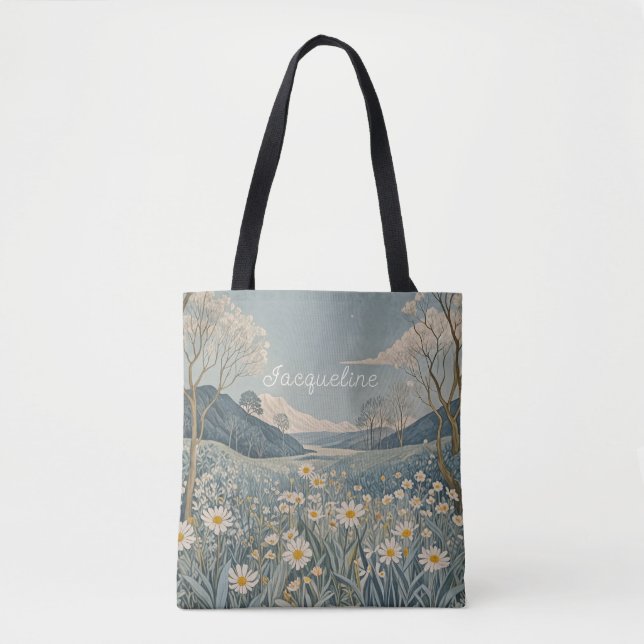 Lunar Meadow Personalised  Tote Bag (Front)